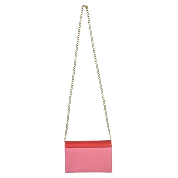 Juicy Couture Oui Pink & Red Crossbody Bag w Gold Chain Strap 7.25”x5.25”x1.25” - Picture 5 of 6